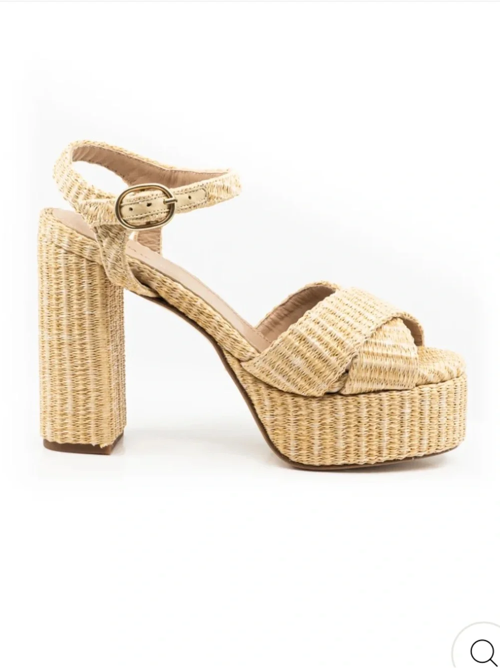 Andrea Gomez Bella Natural Raffia Platforms